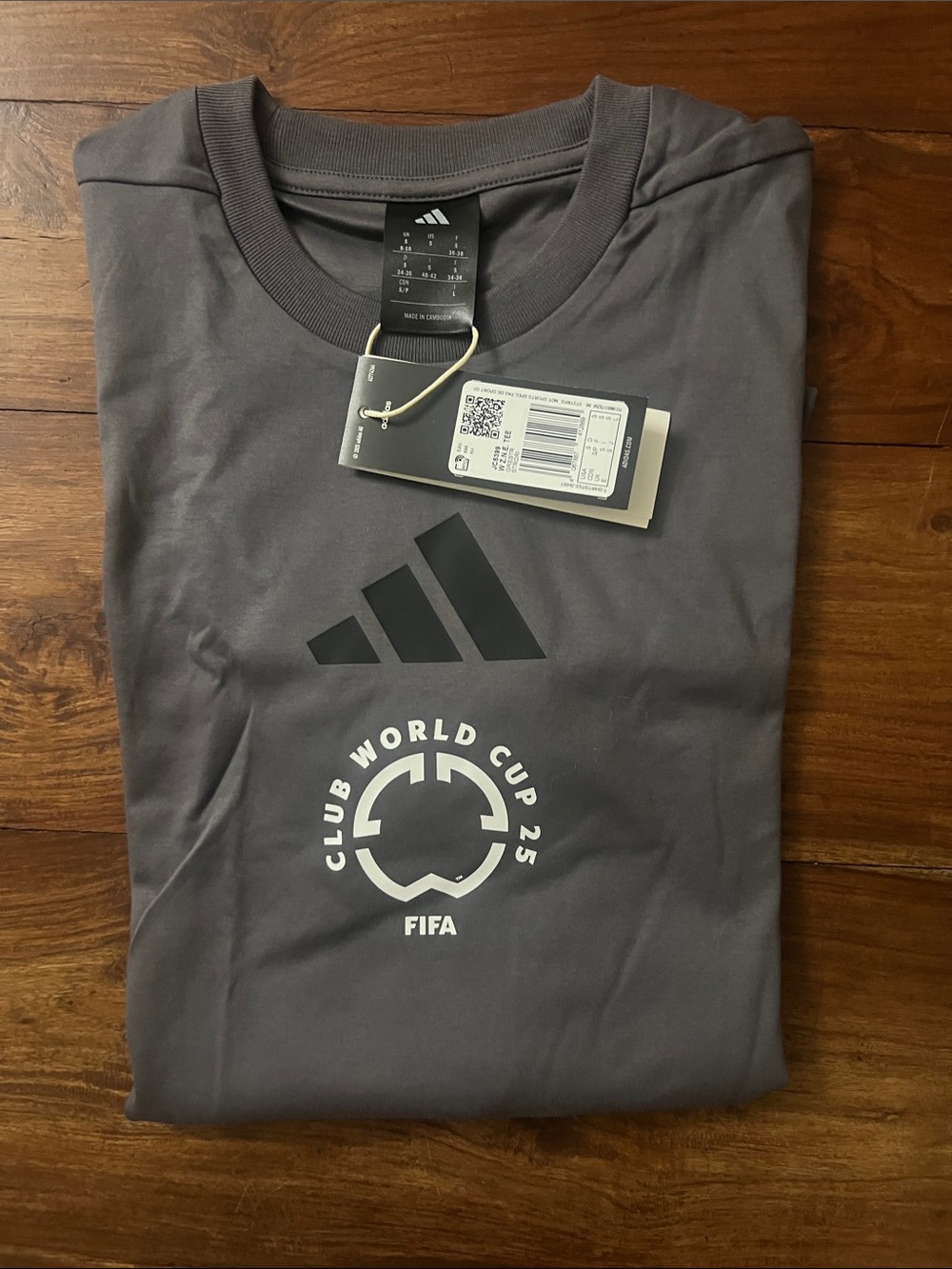 Adidas  Gray Short-Sleeve FIFA Club World Cup 25 Graphic Tee